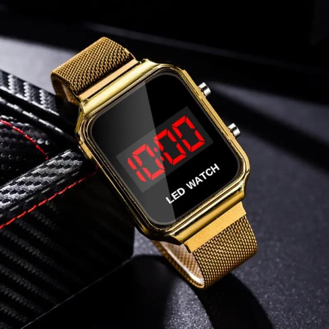 Digital LED Display, Touch Display Time, Magnetic Strap